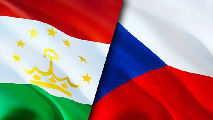 Immigration to the Czech Republic from Tajikistan — illustration of study, work, Blue Card, family reunification, and long-term residence pathways for Tajik citizens