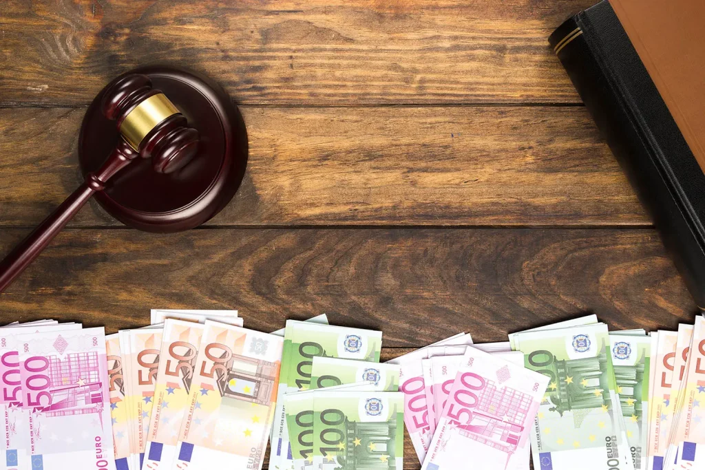 AML fines in the Czech Republic – illustration showing regulator inspection, compliance documents, and financial penalty issued to a bank.
