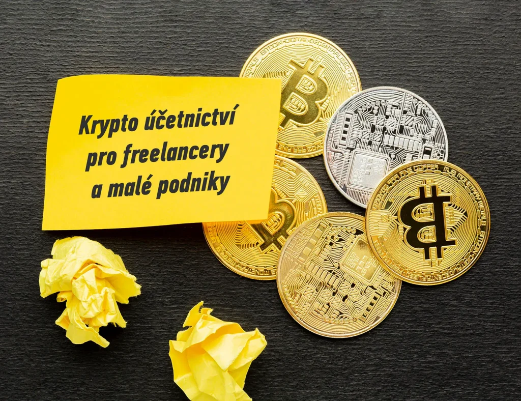 Krypto účetnictví pro freelancery a malé podniky – ilustrace sledování, oceňování a vykazování kryptoměnových transakcí pro daňové a compliance účely.