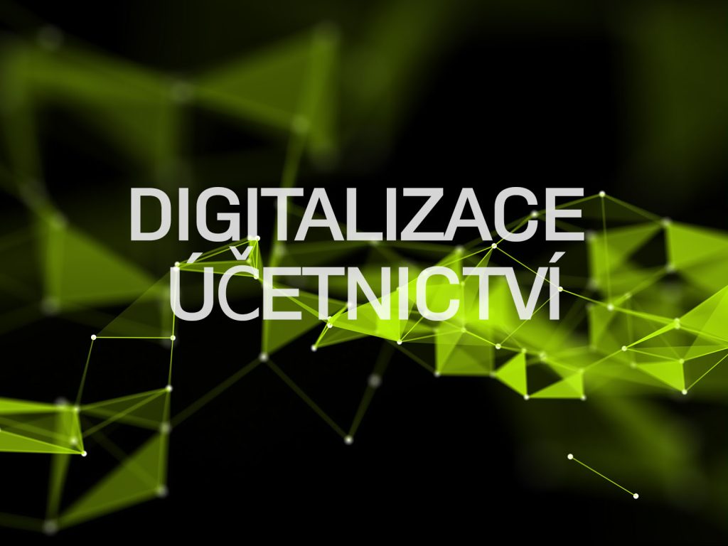 Digitalizace účetnictví v České republice – ilustrace automatizace, cloudového účetnictví a outsourcingu pro malé a střední podniky.