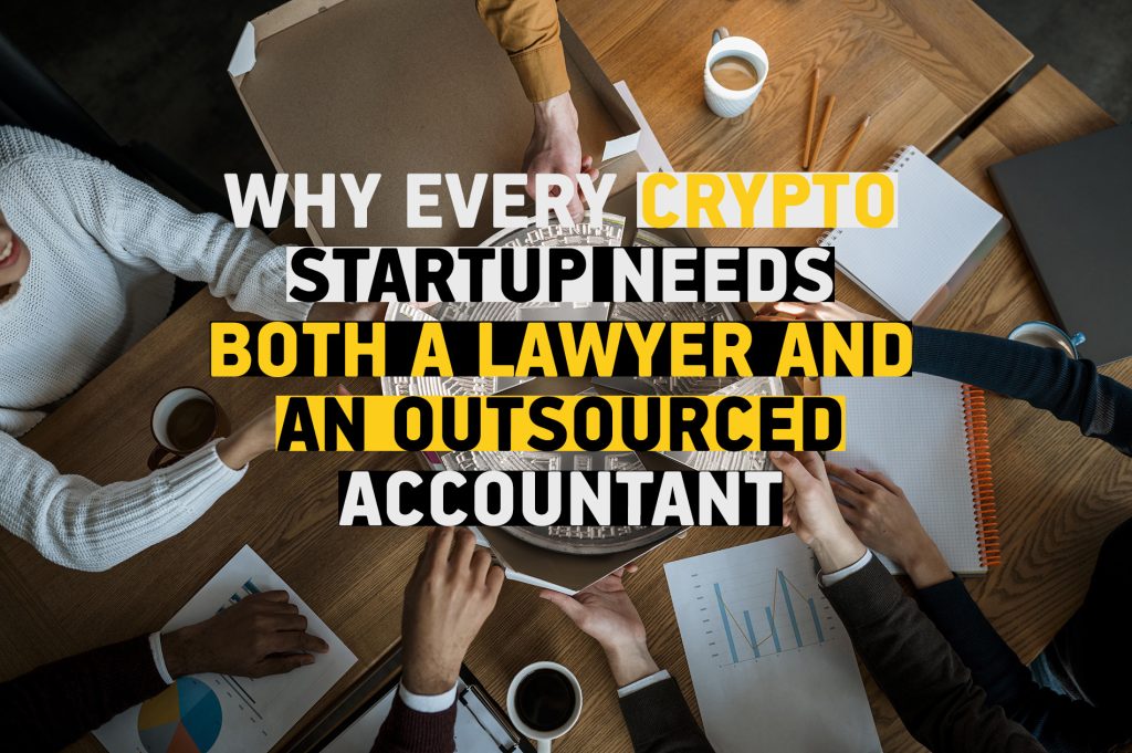 Crypto lawyer and outsourced accountant working together to support regulatory compliance for a blockchain startup.