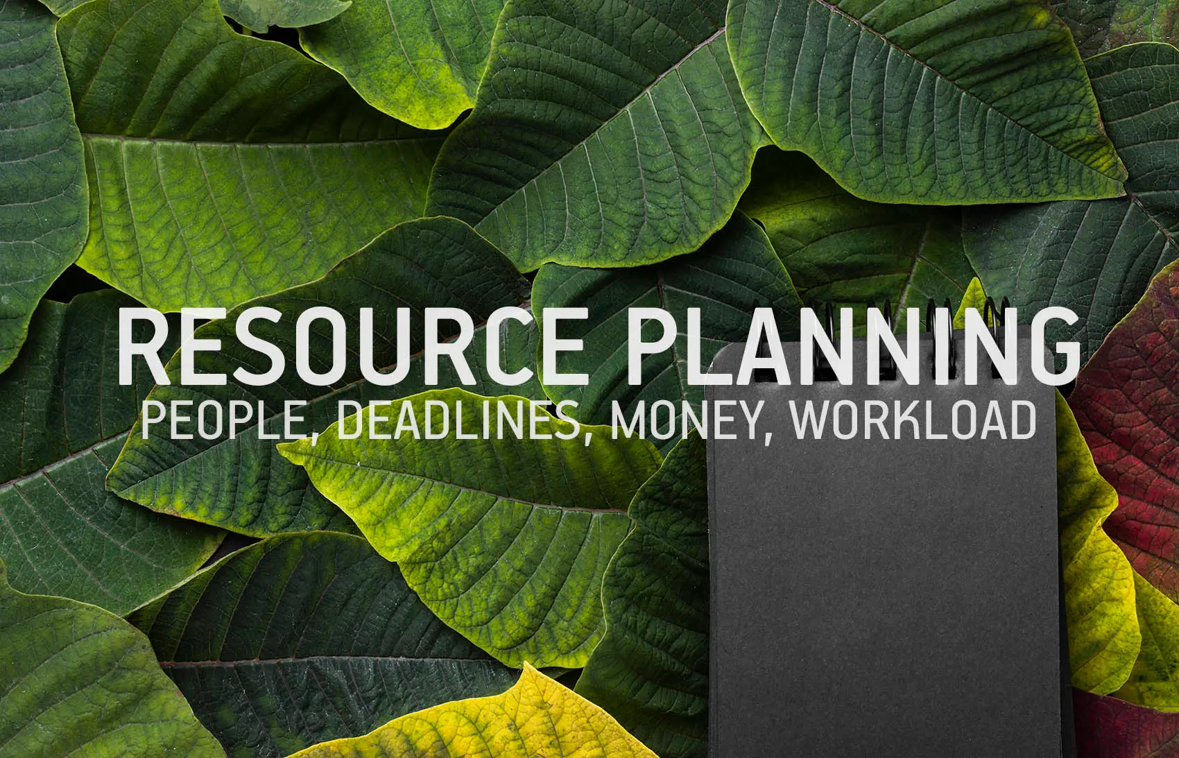 Resource planning for people, deadlines, budget and workload to keep projects realistic, balanced and deliverable
