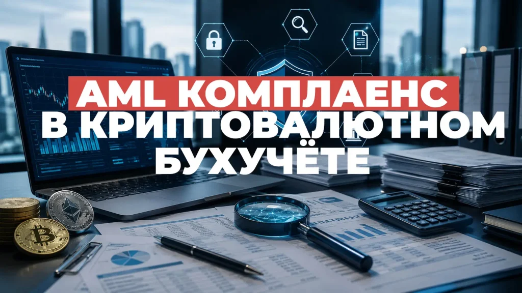AML-требования в криптовалютном учёте в Чехии — иллюстрация чешского AML-законодательства, KYC-проверок, мониторинга транзакций, сообщений о подозрительных операциях, обязанностей MLRO и контроля криптоучёта