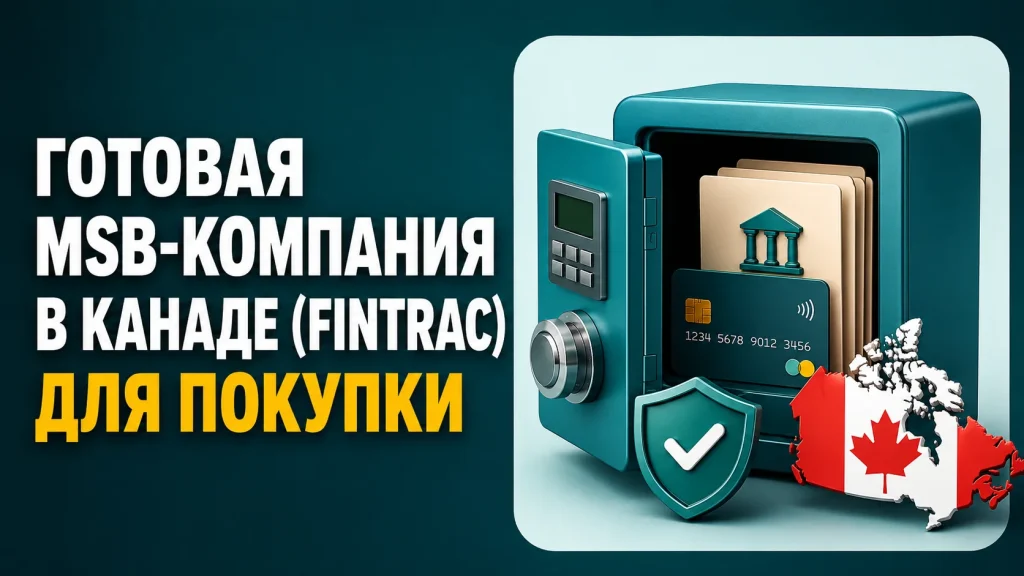 Готовая MSB-компания в Канаде — money services business с регистрацией FINTRAC на продажу
