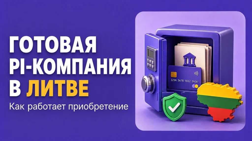 Готовая PI-компания в Литве с лицензией платёжного учреждения и регуляторным одобрением